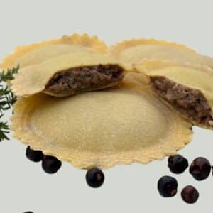 Hjort med enbär och timjan -  panzerotti